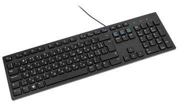Б/у Новая проводная клавиатура Dell KB216 с кириллицей (наклейки) 3733