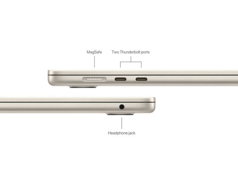 Б/у Ноутбук 15.3" MacBook Air 15 M3 8Gb RAM 256Gb SSD Liquid Retina Starlight NEW 8890jjs_mac_starlight
