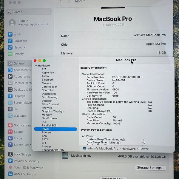 Б/у Ноутбук 14" Apple MacBook Pro M3 Pro 18GB RAM 512Gb SSD MiniLED Space Black 890-macbook-pro-2127