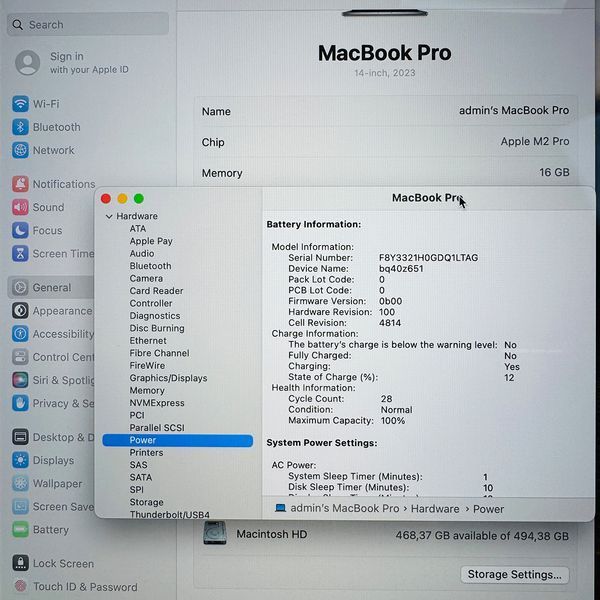 Б/у Ноутбук 14.2" Apple MacBook Pro 14 M2 Pro 16Gb RAM 512Gb SSD Liquid Retina XDR Space Gray (2120) 888-macpro16-2120