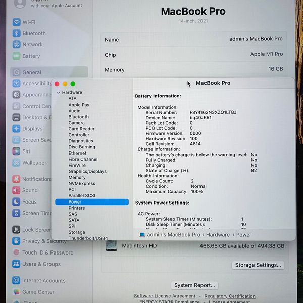 Б/у Ноутбук 14.2" Apple MacBook Pro 14 M1 Pro 16Gb RAM 512Gb SSD Liquid Retina XDR Space (2125) 888-macpro14-2125