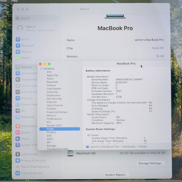 Б/в Ноутбук 13.3" Apple MacBook Pro 13 M1 16GB RAM 512Gb SSD IPS Space (1956) 890-macbook-pro-13-1956